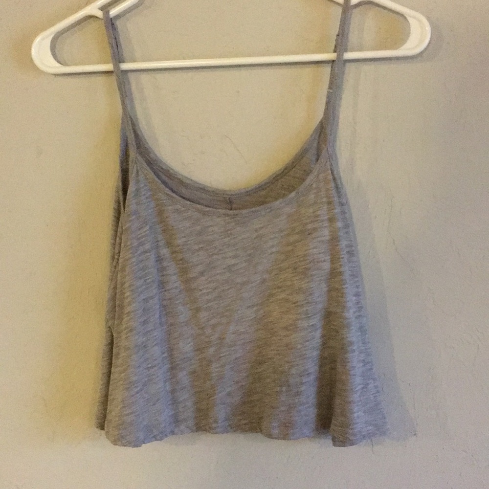 NWOT heather grey crop top